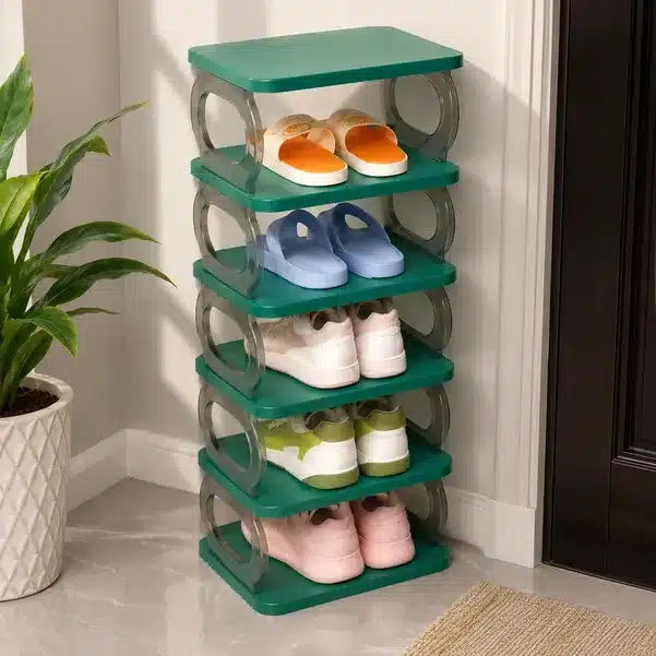 SpaceSaver 10-Layer Foldable Shoe Rack Organizer