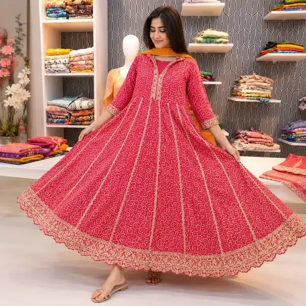 Royal Flair Embroidered Anarkali Suit Set