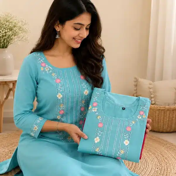 Elegance Embroidered Women's Casual & Party Wear Kurti