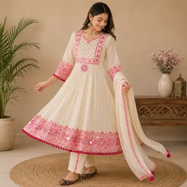Royal Blossom Embroidered Women's Salwar Suit Set