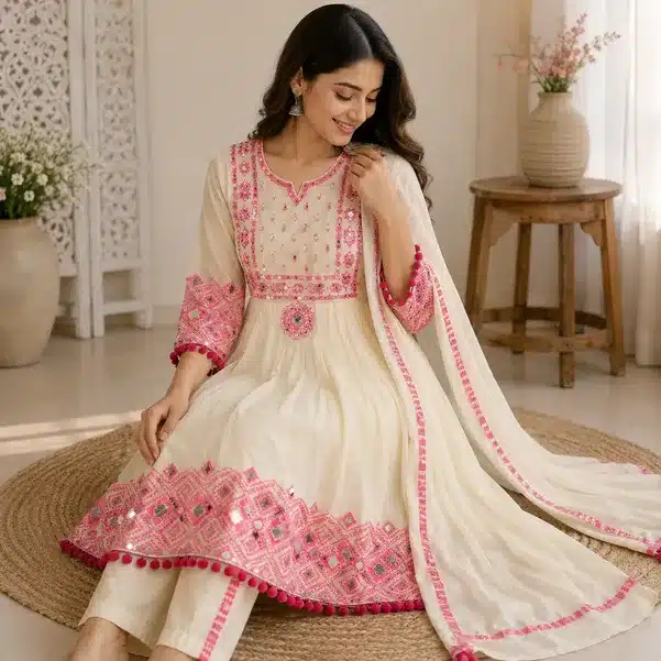 Royal Blossom Embroidered Women's Salwar Suit Set