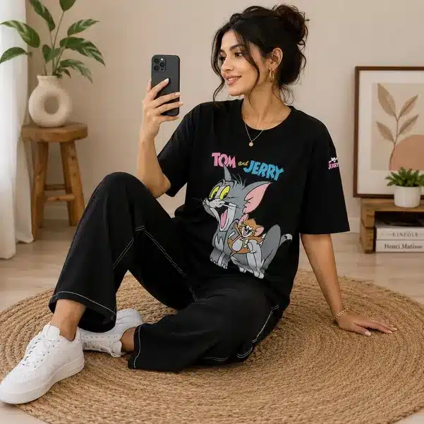 Tom & Jerry Printed Women's Casual Co-Ord Set
