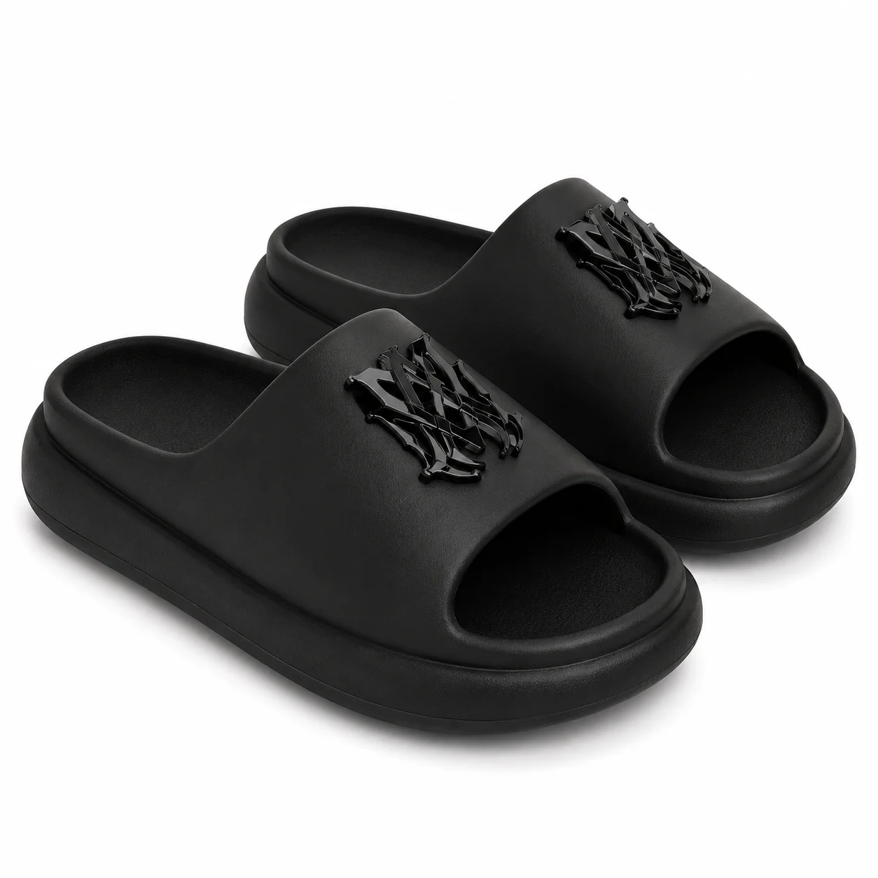 Men's Premium Chunky Comfort Slides | Soft EVA Lightweight Slip-On Bathroom & Casual Slippers