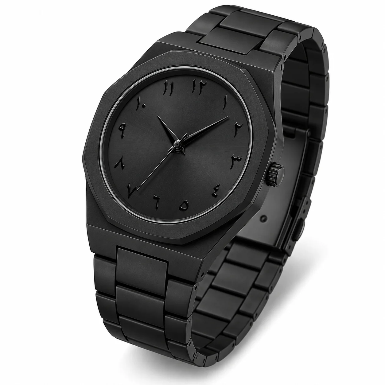 Luxury Black Arabic Dial Analog Watch for Men