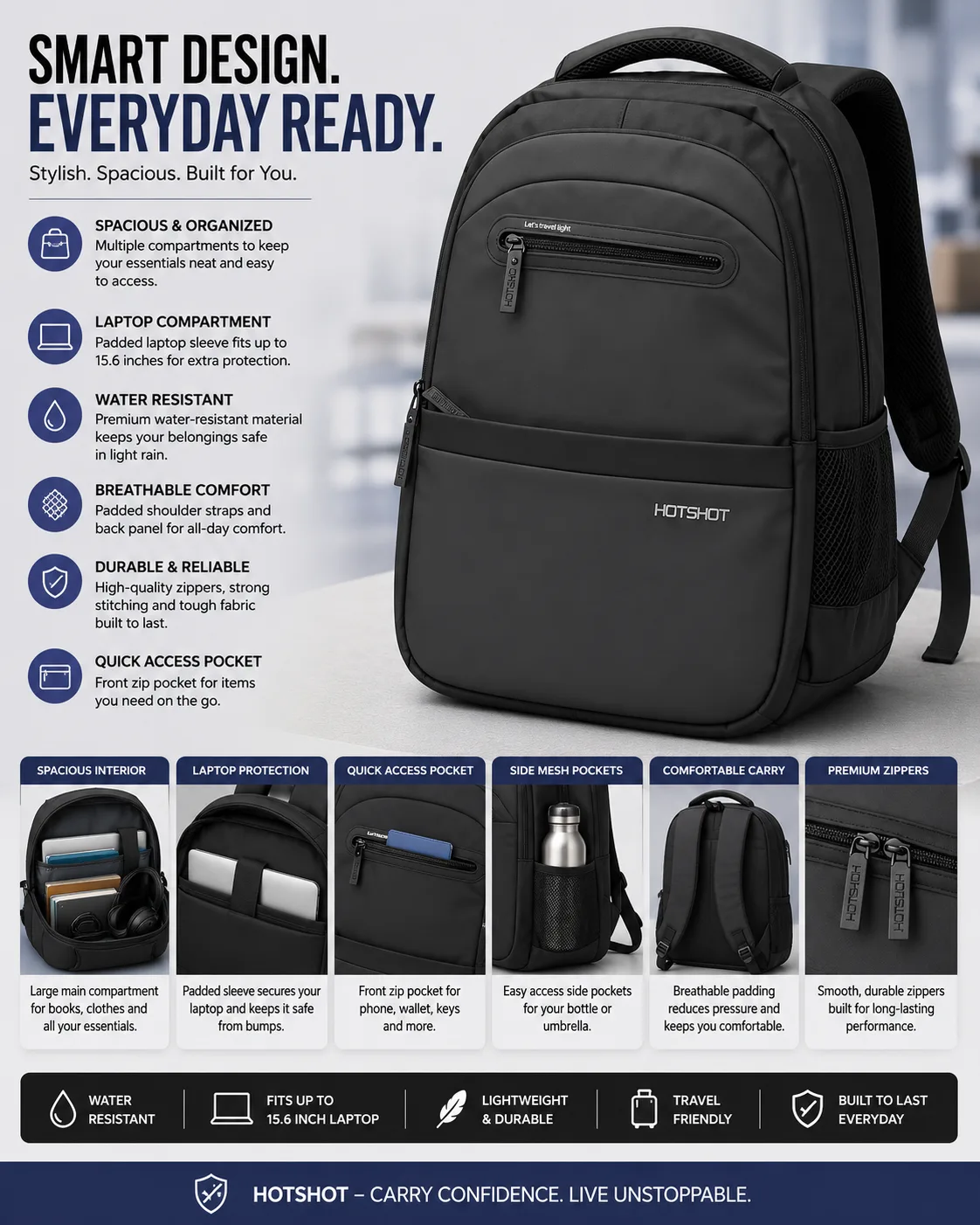 HOTSHOT Premium Laptop Backpack