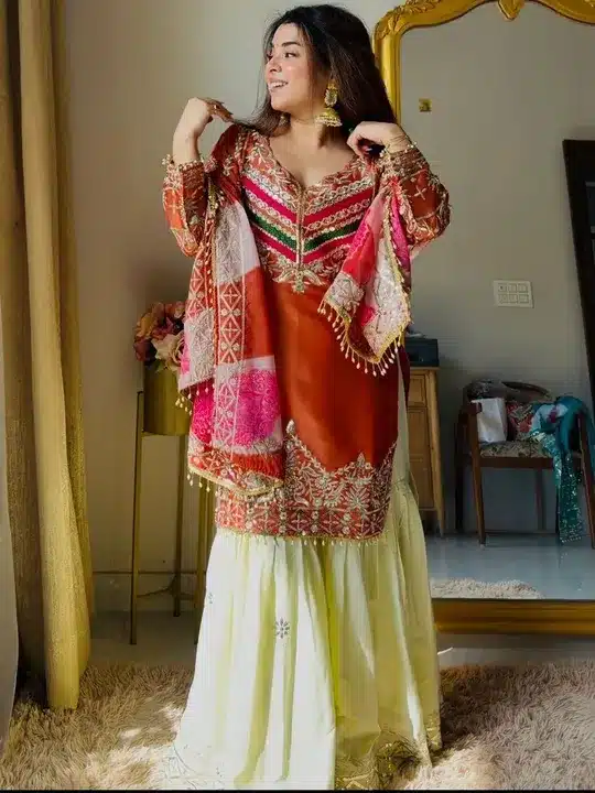 Women's Embroidered Ethnic Kurta Set with Dupatta