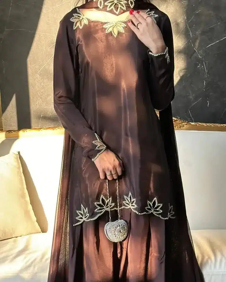 Women's Embroidered Ethnic Kurta Palazzo Set