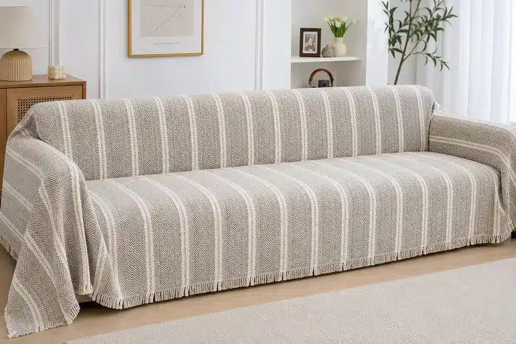 Striped Stretch Sofa Cover