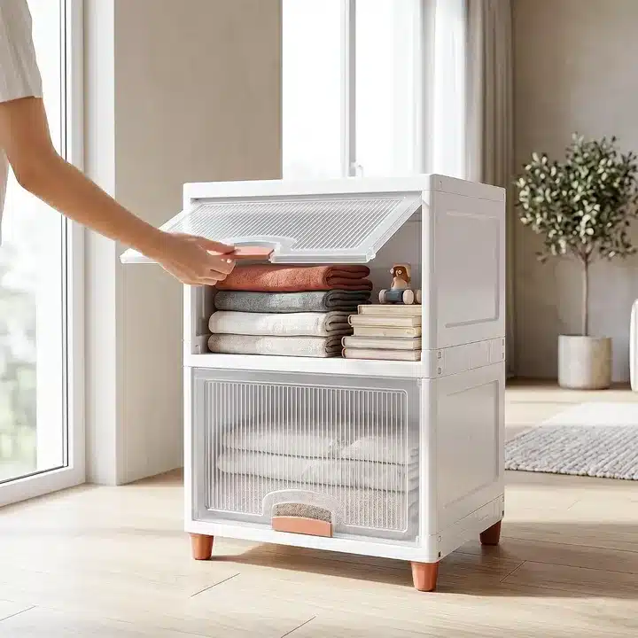 Rolling Clothes Storage Cabinet