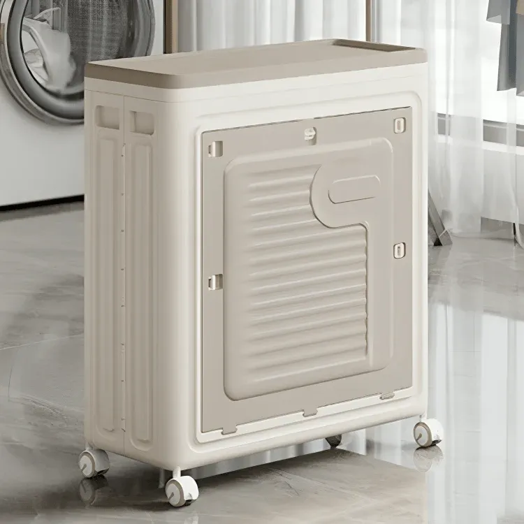 Rolling Laundry Storage Cabinet