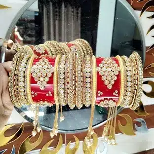 Royal  Ruby Bridal Chooda Set