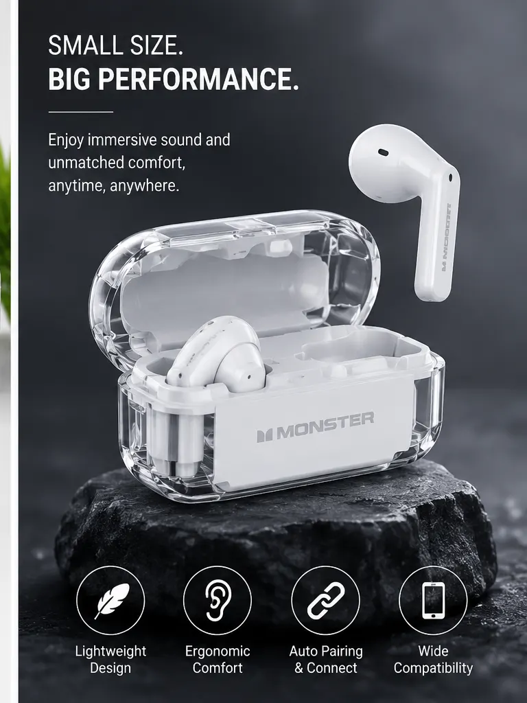 Monster TWS Wireless Bluetooth Earbuds