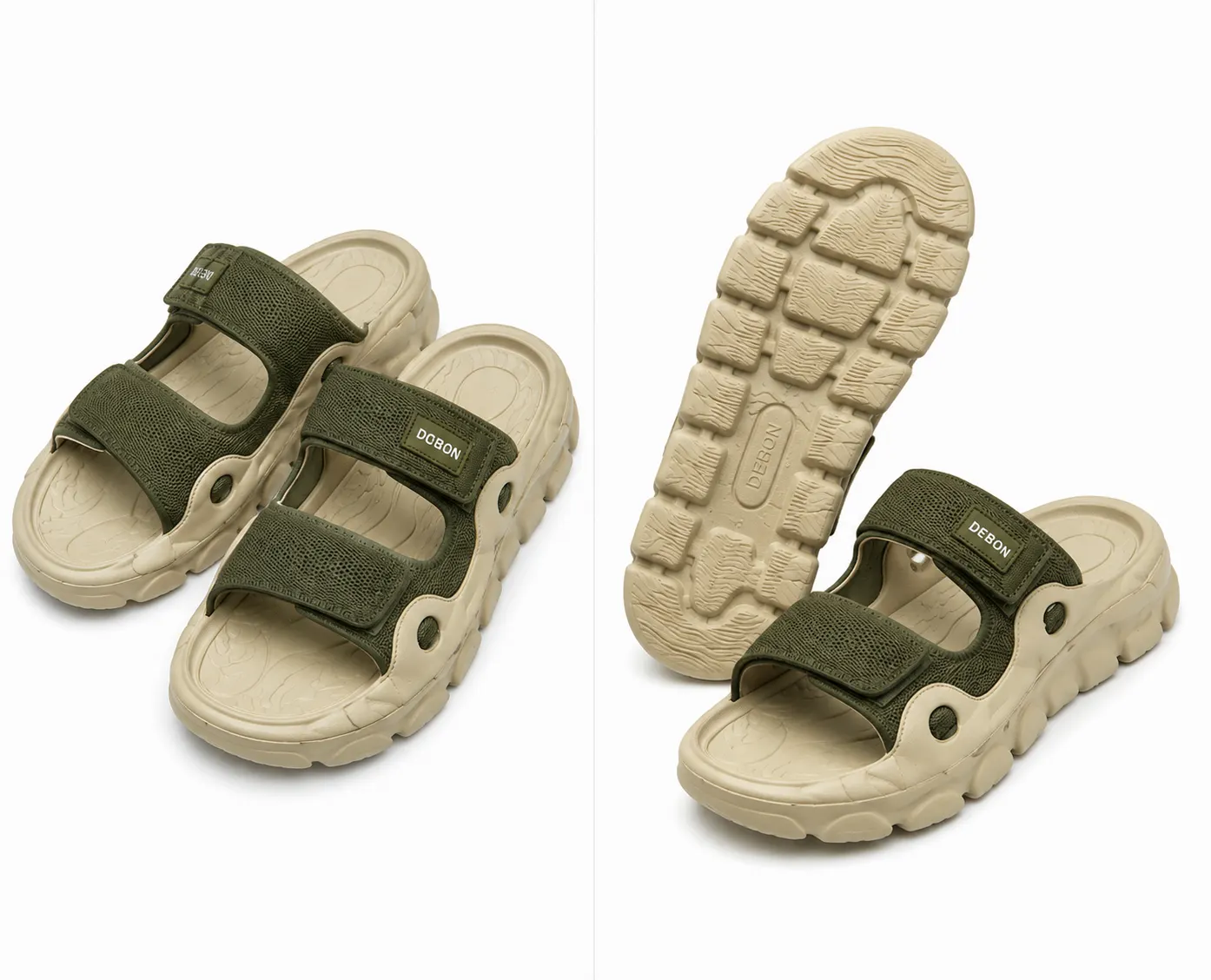 Men's Premium Two-Strap Comfort Sandals